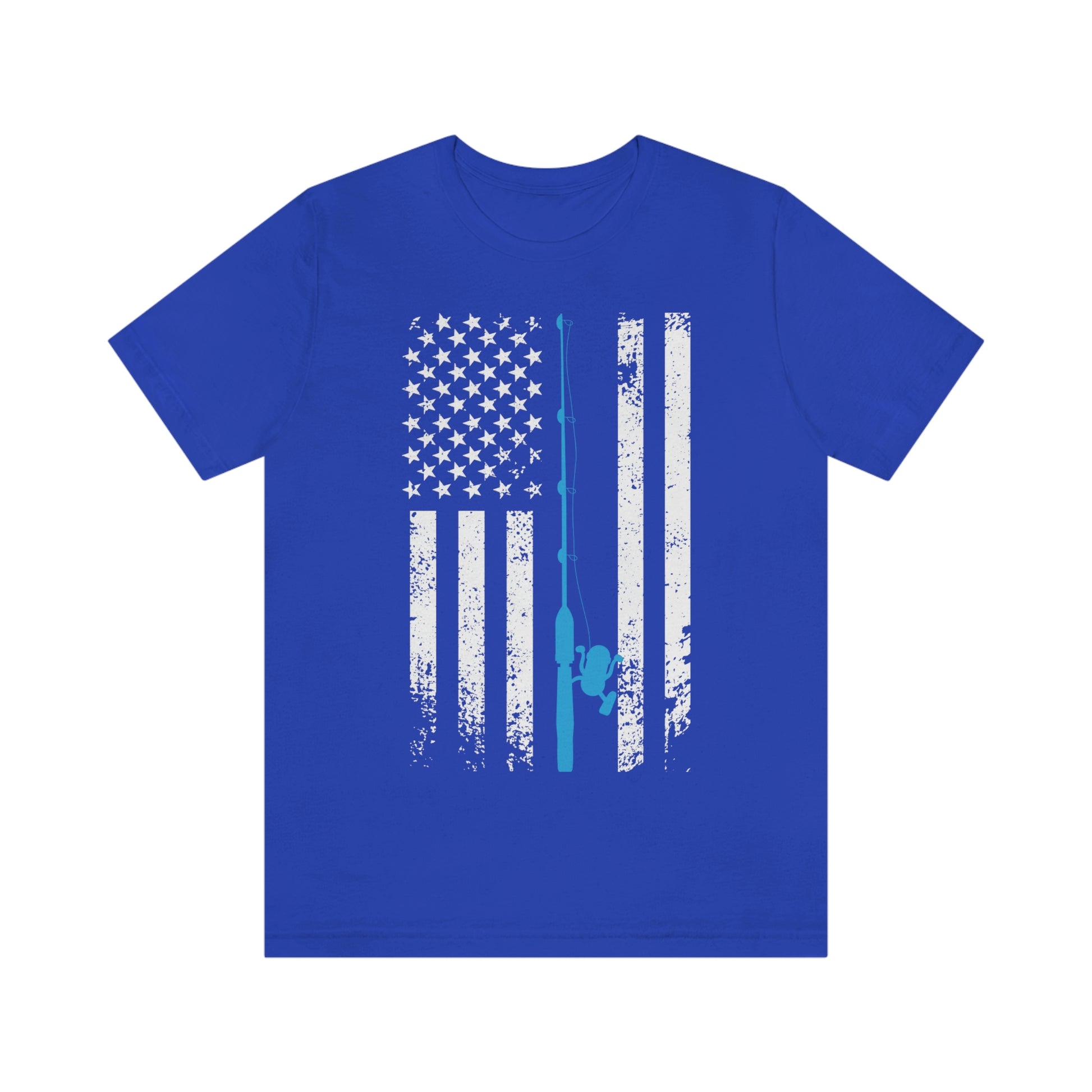 American Flag Fishing | Unisex Jersey Short Sleeve Tee - Mightee