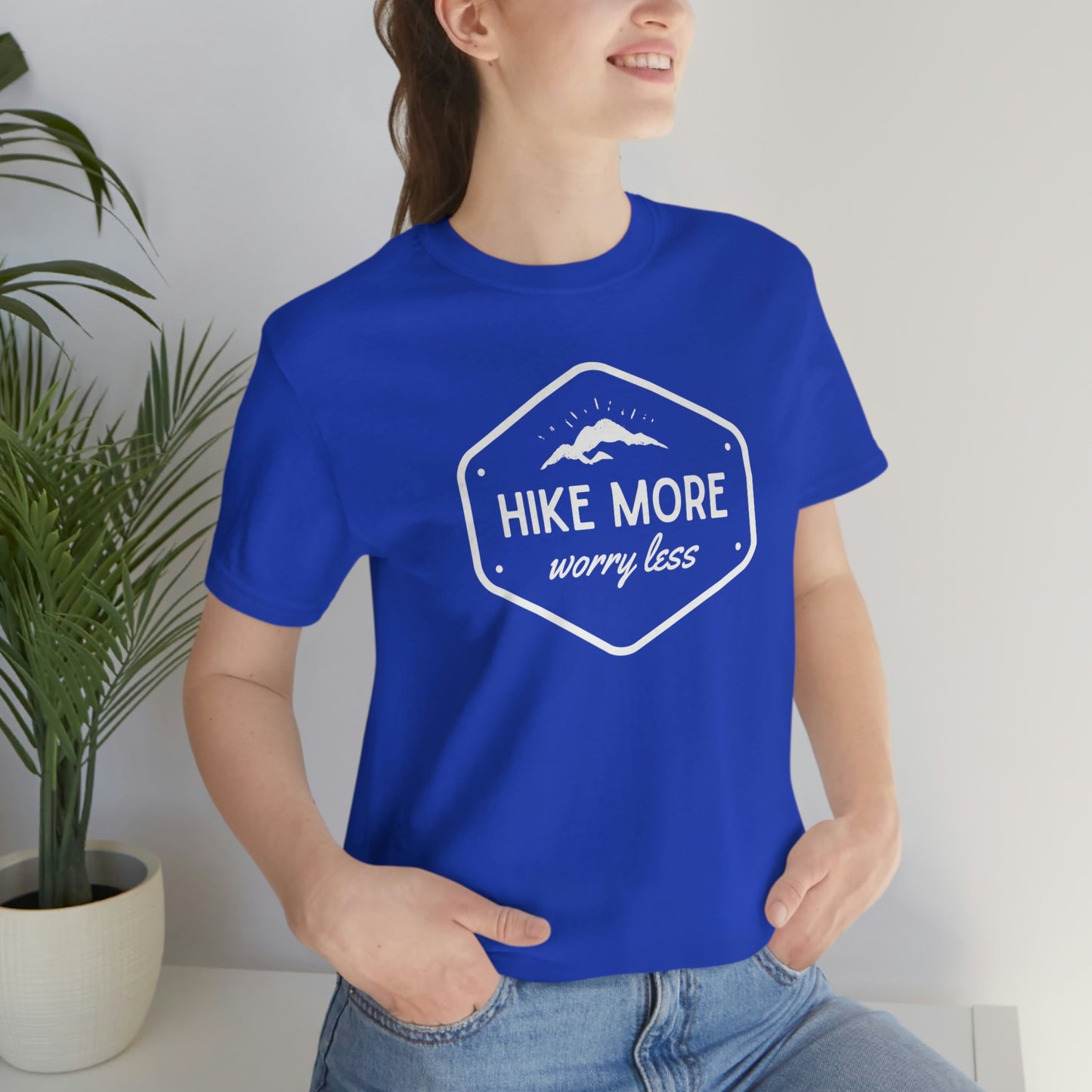 Hike More Worry Less | Unisex Jersey Short Sleeve Tee - Mightee