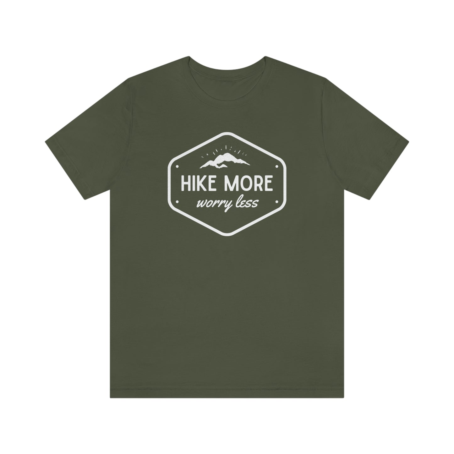 Hike More Worry Less | Unisex Jersey Short Sleeve Tee - Mightee