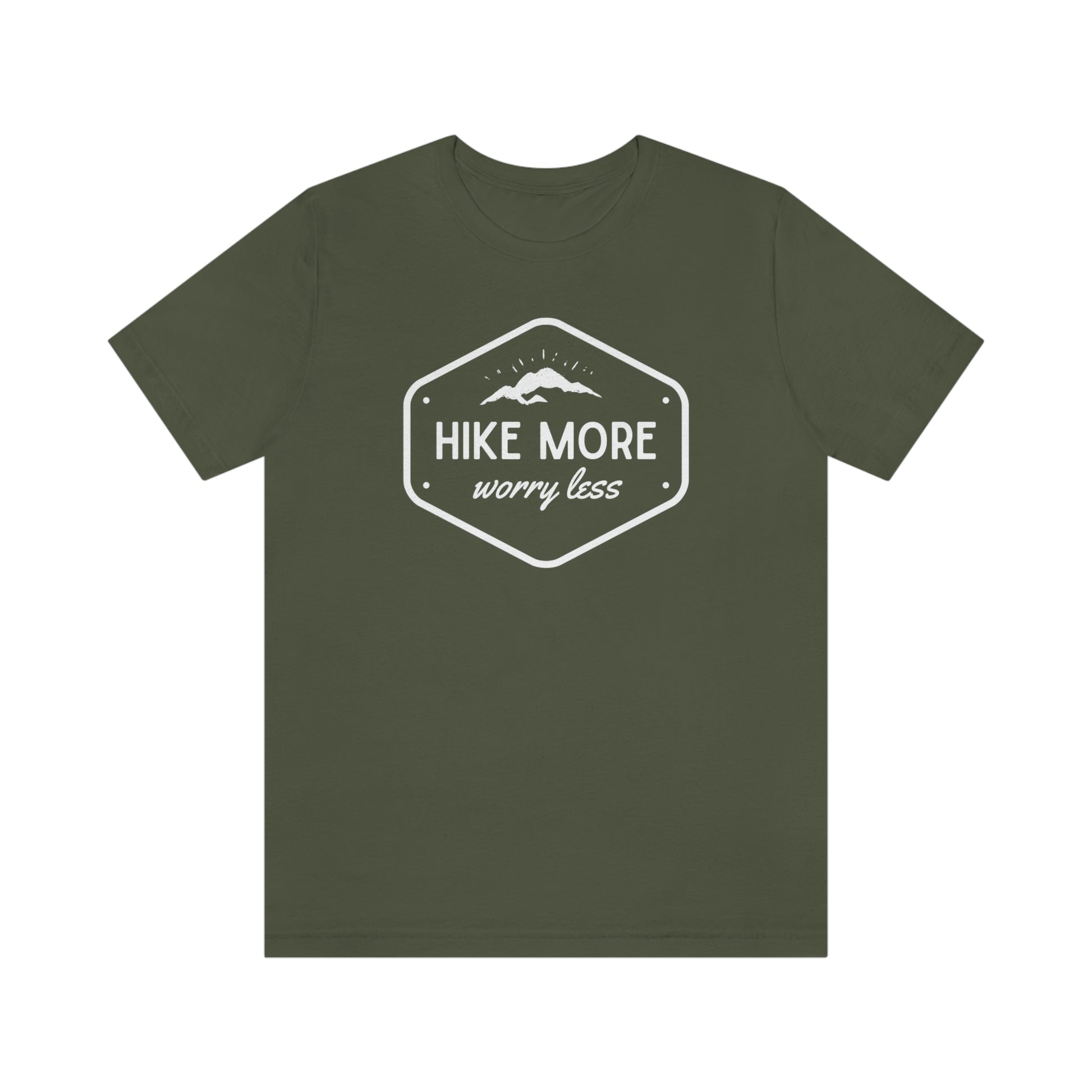 Hike More Worry Less | Unisex Jersey Short Sleeve Tee - Mightee