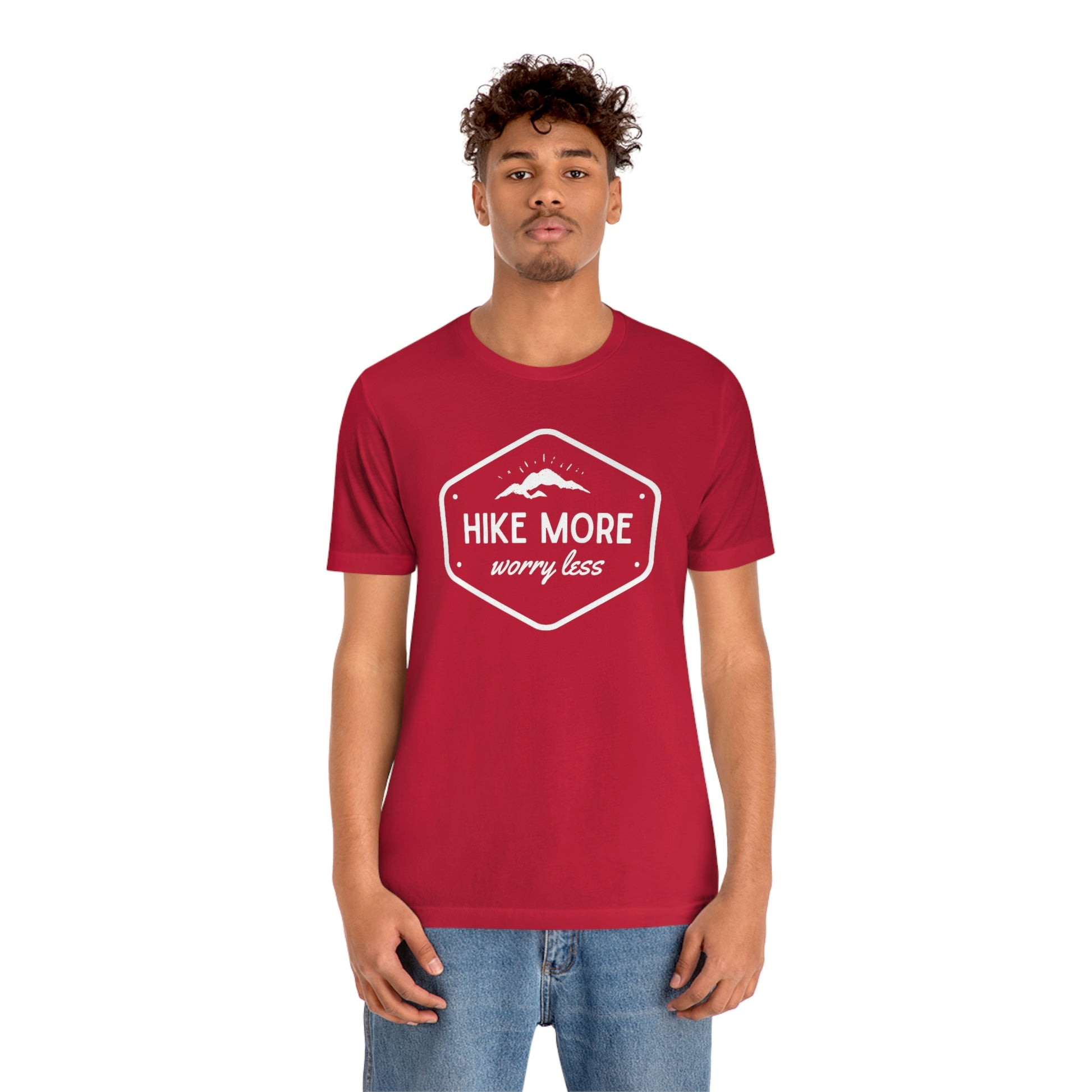 Hike More Worry Less | Unisex Jersey Short Sleeve Tee - Mightee