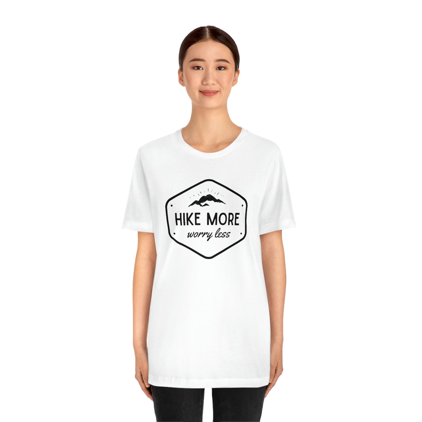 Hike More Worry Less | Unisex Jersey Short Sleeve Tee - Mightee