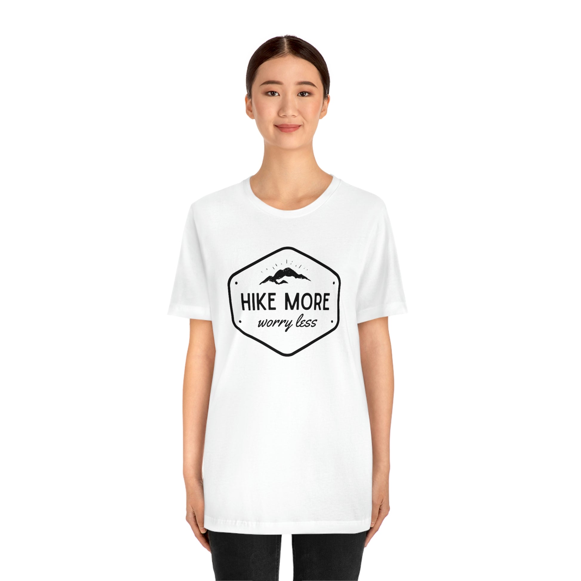 Hike More Worry Less | Unisex Jersey Short Sleeve Tee - Mightee