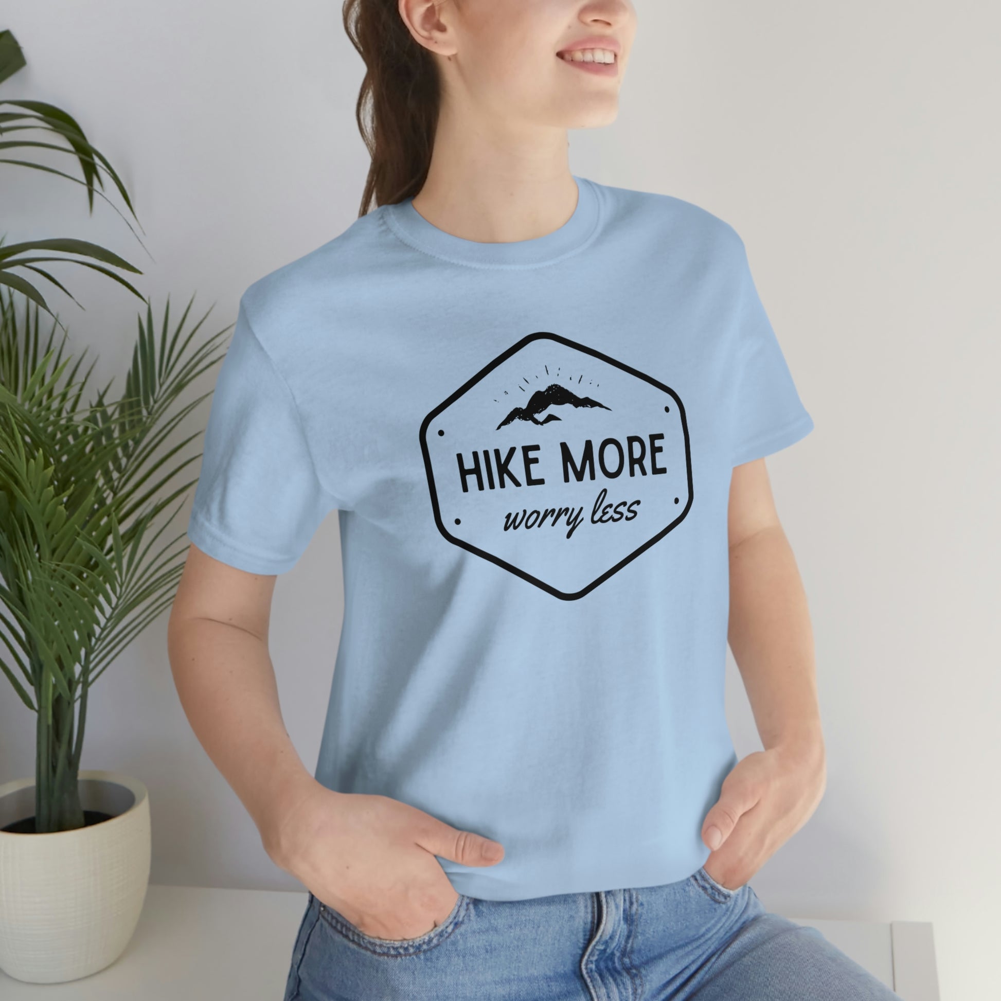 Hike More Worry Less | Unisex Jersey Short Sleeve Tee - Mightee