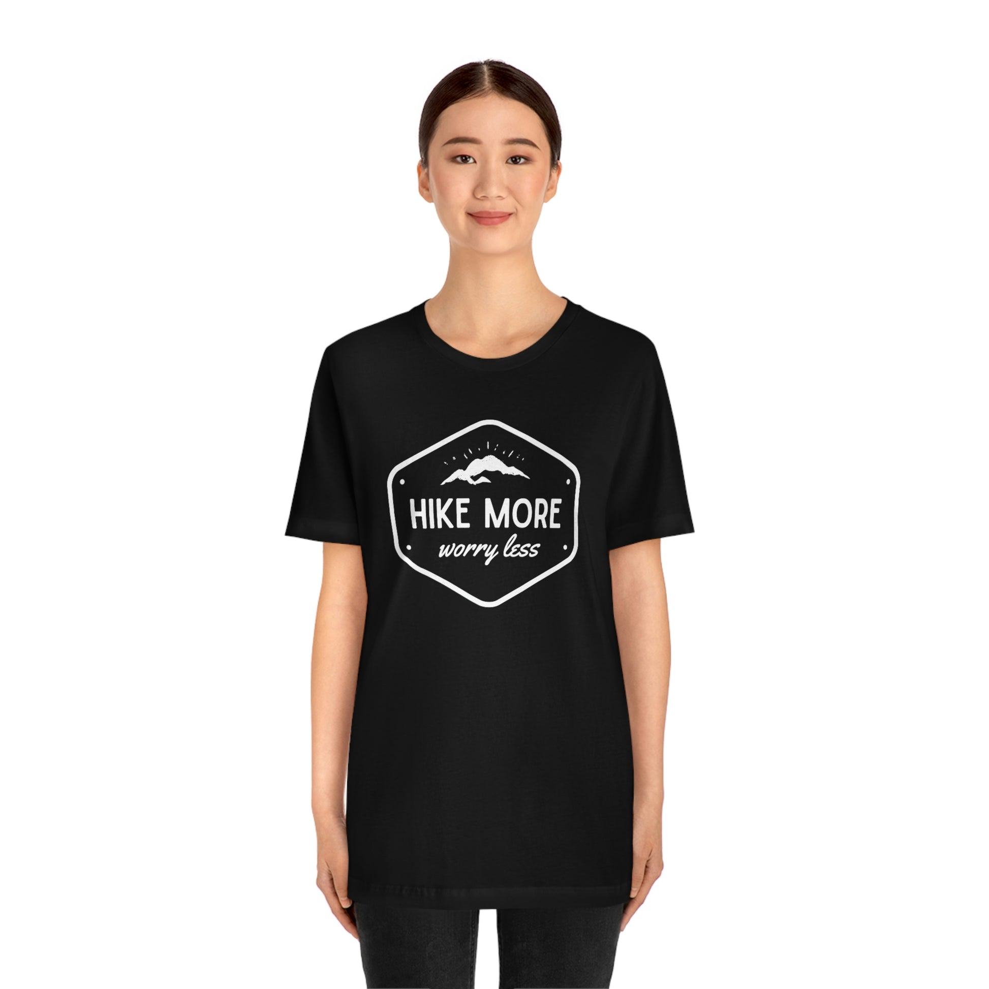 Hike More Worry Less | Unisex Jersey Short Sleeve Tee - Mightee