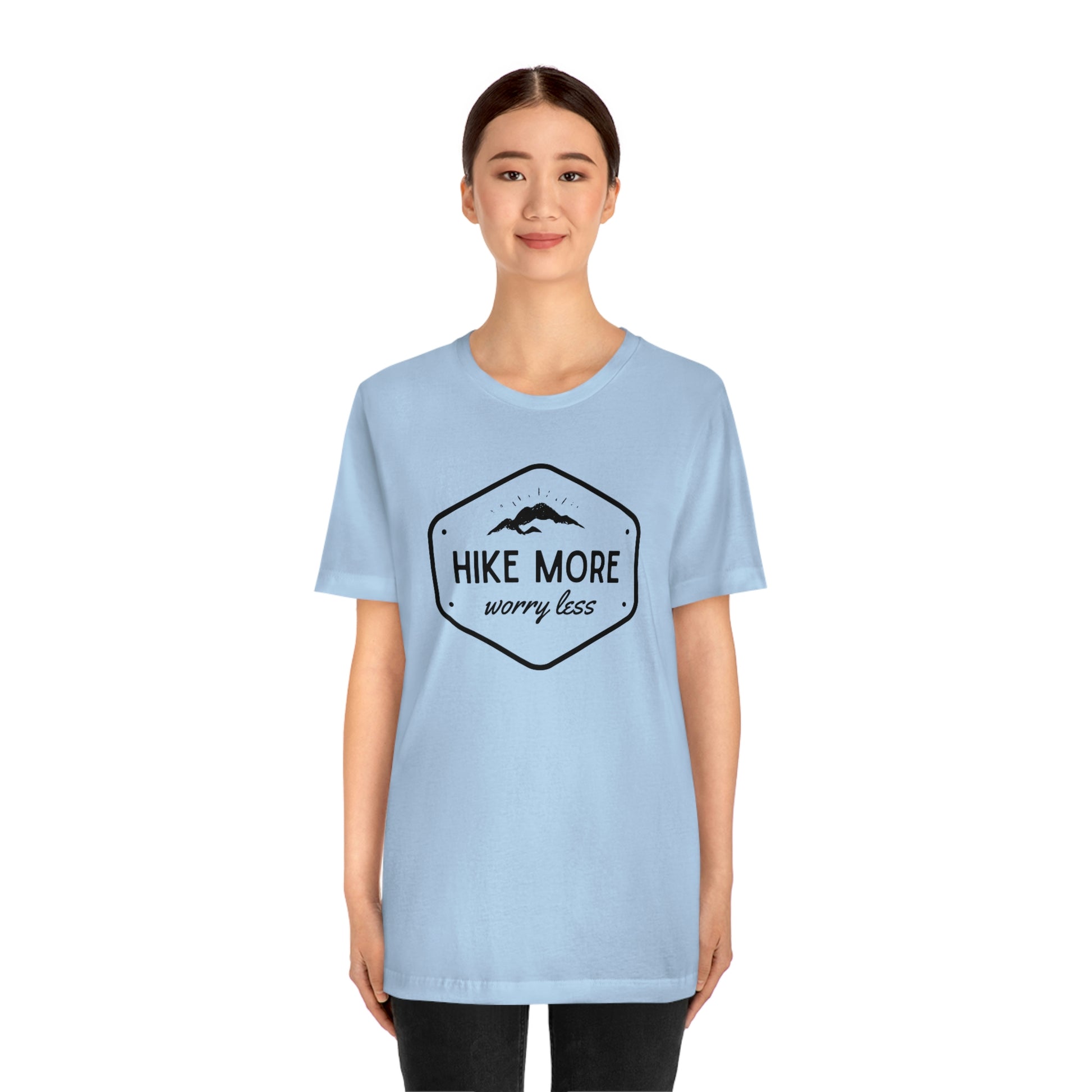 Hike More Worry Less | Unisex Jersey Short Sleeve Tee - Mightee